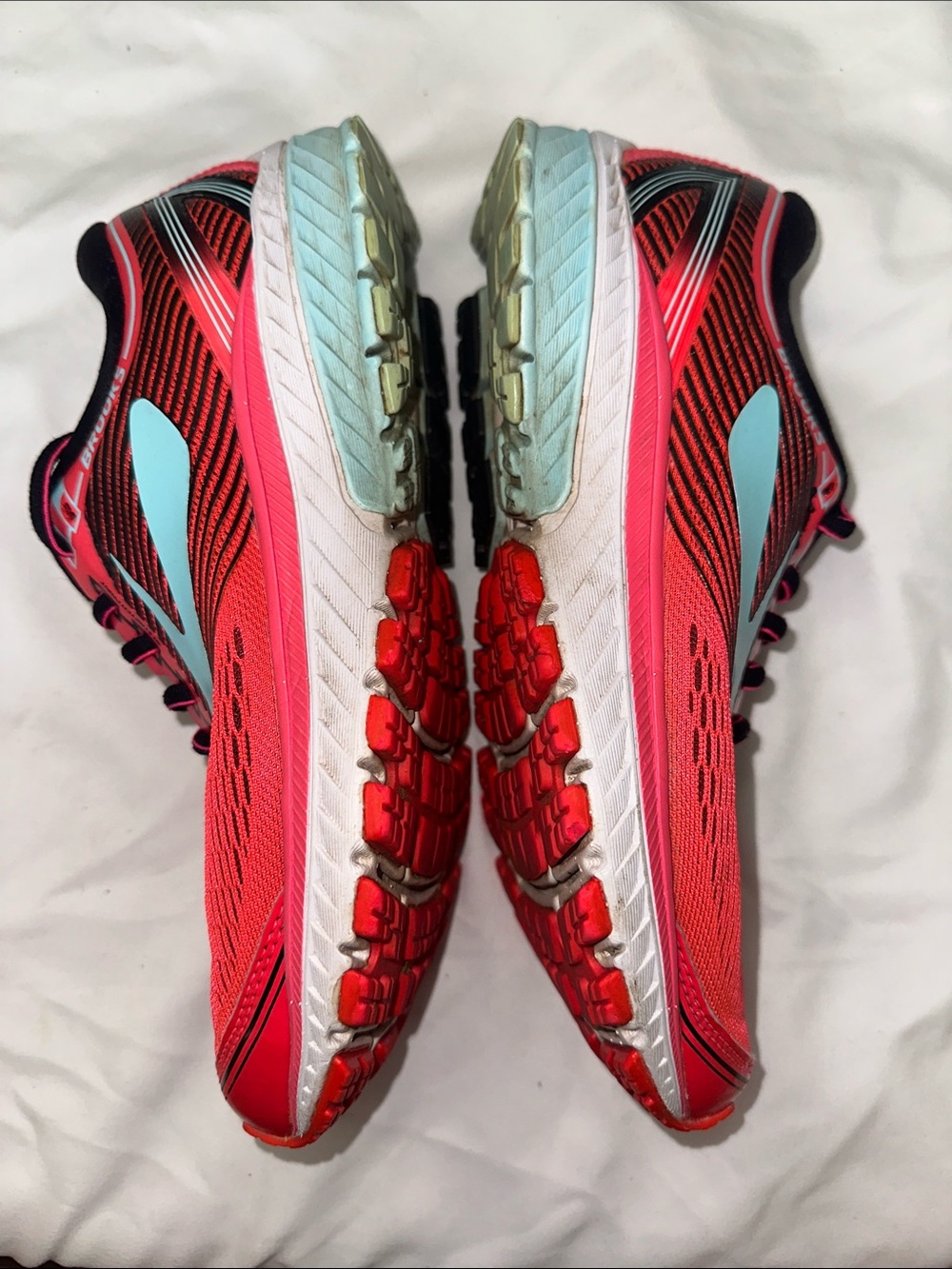 Brooks Ghost 10 Women’s Running Shoes Size 7.5 Pink Coral Blue - Picture 7 of 8